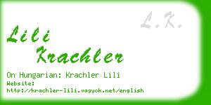 lili krachler business card